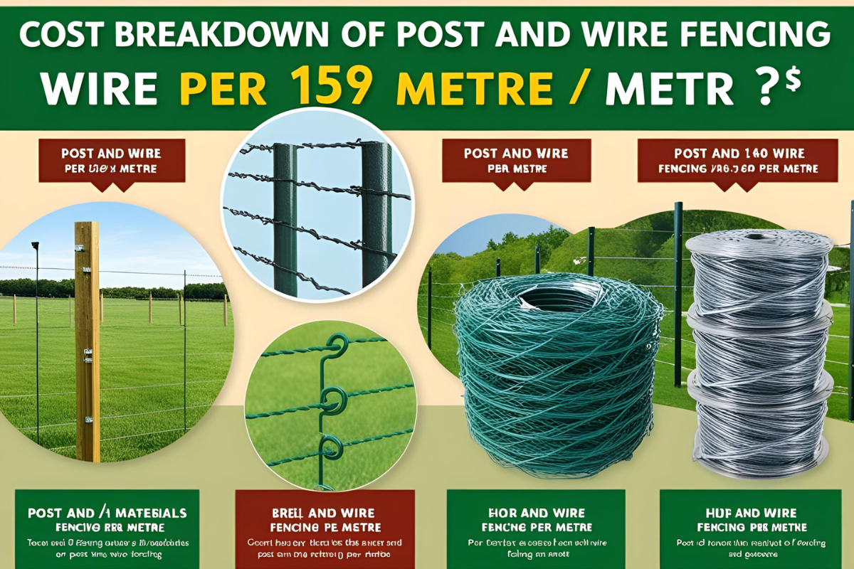 post and wire fencing cost per metre